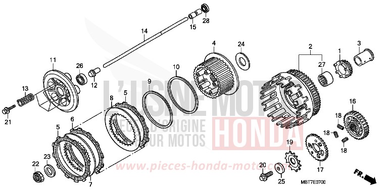 KUPPLUNG von Varadero ABS CHEVALIER SILVER METALLIC (NHA83) von 2009